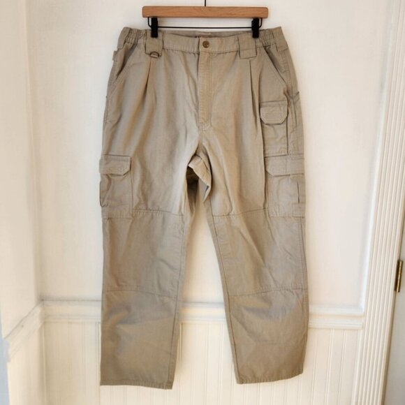5.11 Tactical Khakis Cotton Canvas Pants 100% Rugged Outdoors Hiking Men's 38x32 - Picture 2 of 9